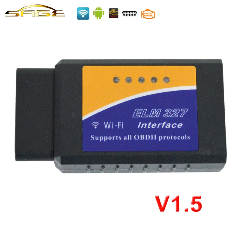 Viecar USB Bluetooth wifi ELM327 OBD2/OBDII ELM 327 V1.5/V2.1 для Android IOS автоматический диагностический сканер