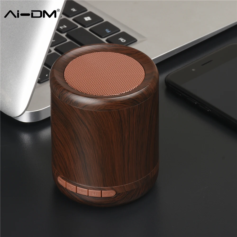 Aidm в Bluetooth Динамик дерево Портативный Крытый стерео Бас Колонки Поддержка TF AUX