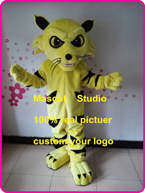Костюм дикой кошки талисмана карнавальный костюм с мультяшным персонажем