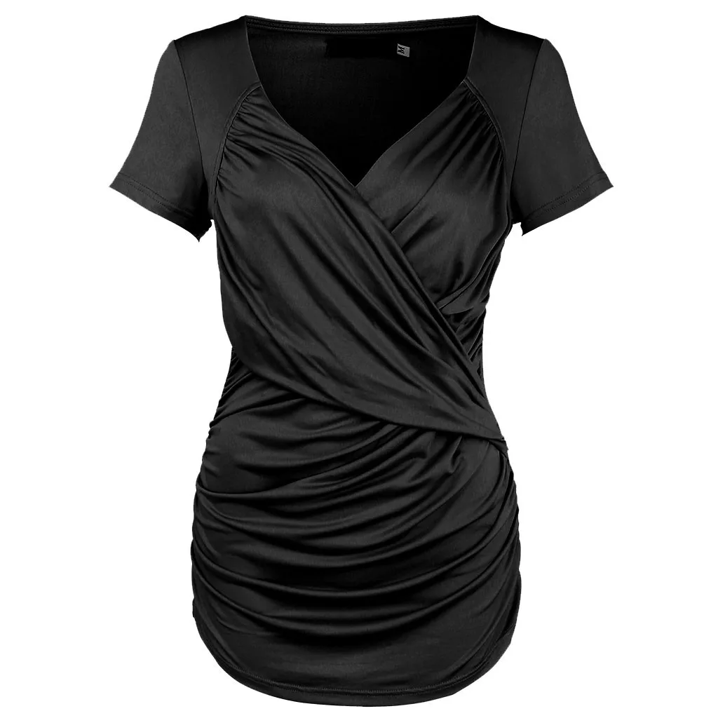 BK MISSOMO, женские футболки, 3xl, женская футболка,, женская летняя футболка, сексуальный крест, низкий вырез спереди, Узелок, Повседневный, Тонкий Топ, футболка - Цвет: BK