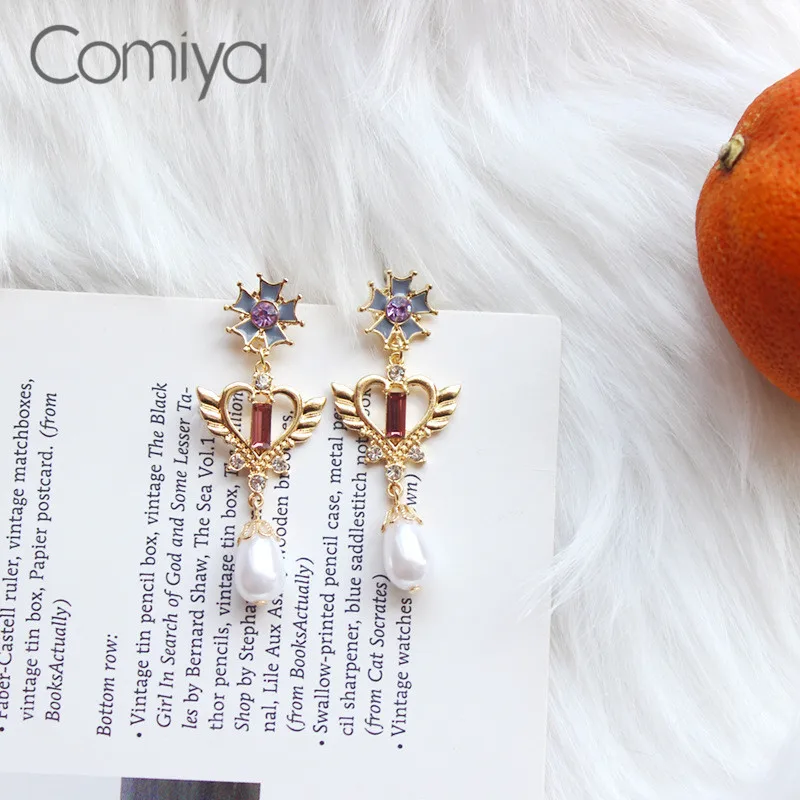 Comiya Винтаж Серьги для женщин Этническая капли воды мотаться акриловый жемчуг