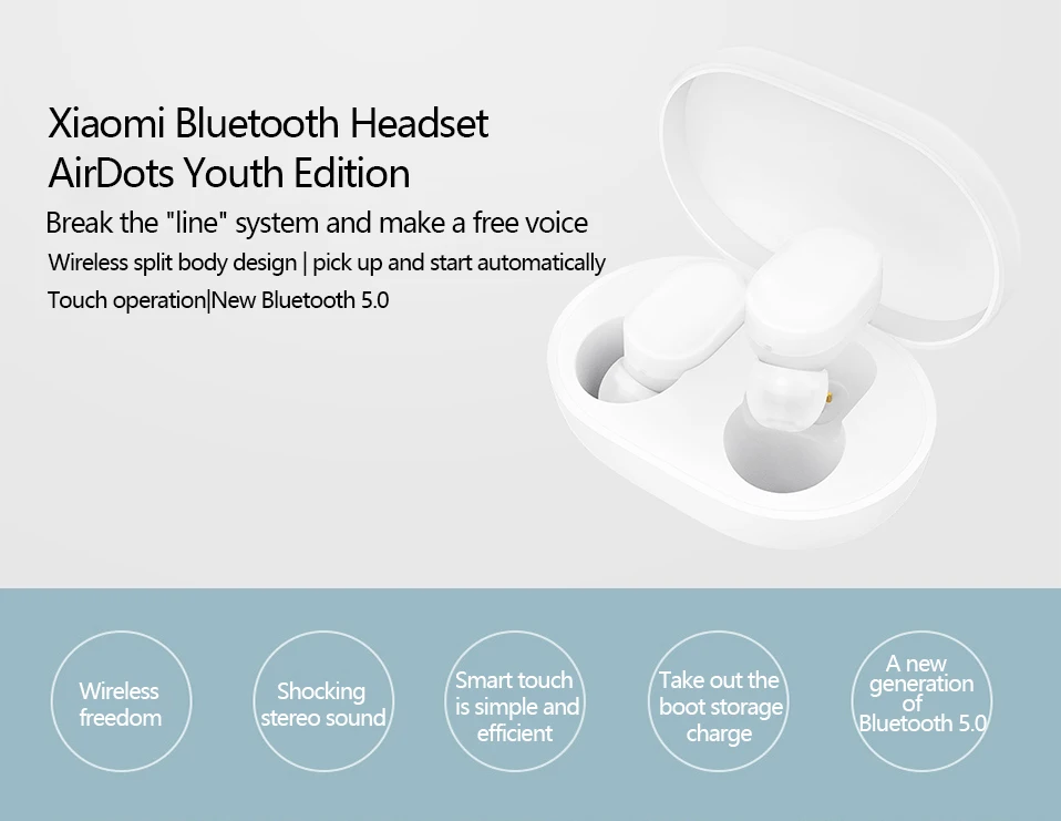 Xiao mi AirDots Bluetooth наушники TWS новейшая гарнитура наушники Handsfree сенсорное управление mi jia mi наушники для redmi