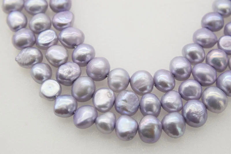 

Бусины россыпью 5 нитей, Пресноводный Жемчуг, фиолетовый барокко, 7-9 мм 15 дюймов FPPJ, натуральные украшения «сделай сам», оптовая продажа