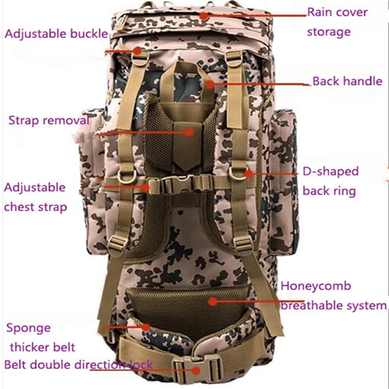 Камуфляжный военный рюкзак многофункциональная водонепроницаемая