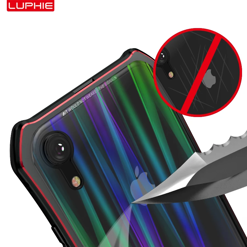 LUPHIE чехол с магнитной адсорбцией для iPhone X, Xr, Xs, Max, чехол из закаленного стекла, задняя крышка для iPhone 7, 8, чехол для телефона 360, чехол