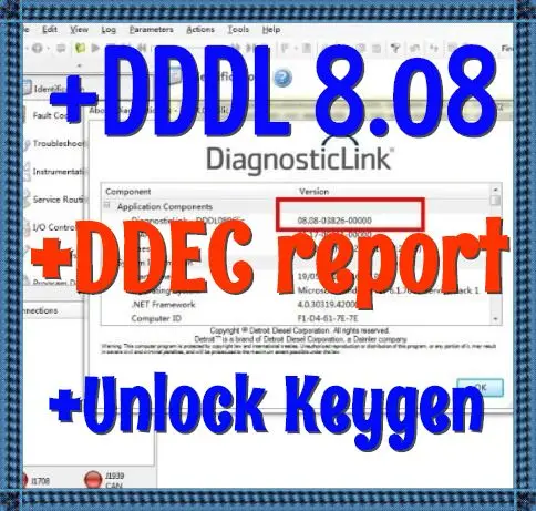 Лидер продаж 2019 диагностическая ссылка для дизельного топлива Детройта V8.08 DDDL 8 08