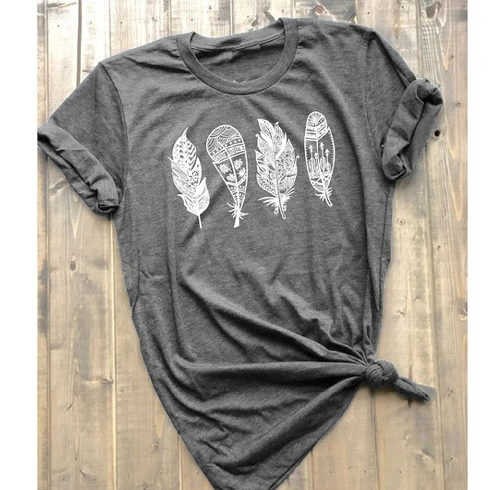 Женская футболка с круглым вырезом и коротким рукавом принтом|Футболки| |