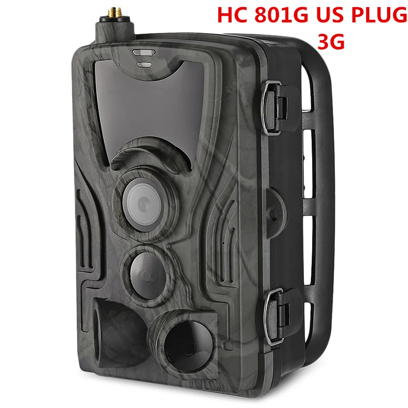 HC 801G US PLUG Hc-801lte IP66 водонепроницаемая охотничья камера 4G 64GB 16MP HD 1080P PIR датчики ночного видения Дикая Охота камера s - Цвет: HC 801G US PLUG