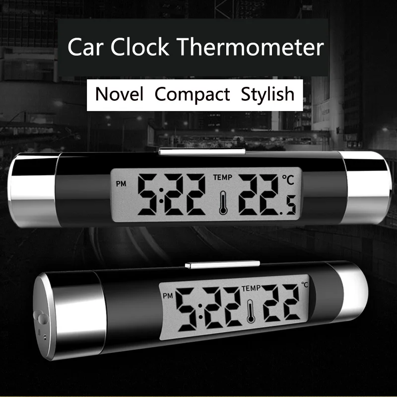 2в1 Автомобильный цифровой ЖК-термометр для Toyota Corolla RAV4 Camry Prado Avensis Yaris Hilux Prius Land Cruiser
