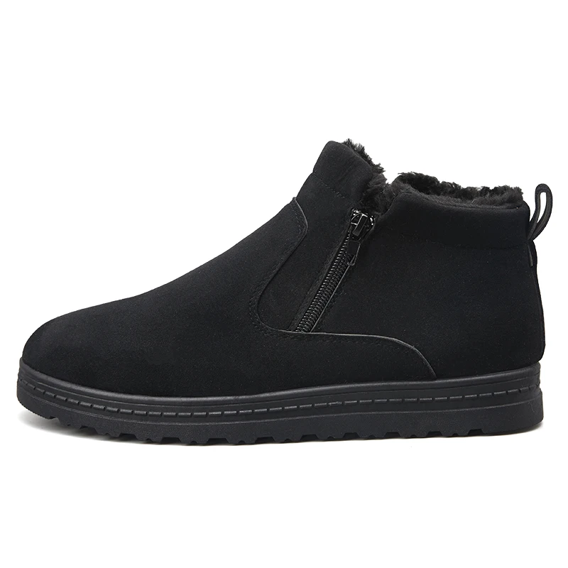 LINGGE/мужские повседневные зимние ботинки без шнуровки Мужские Зимние очень