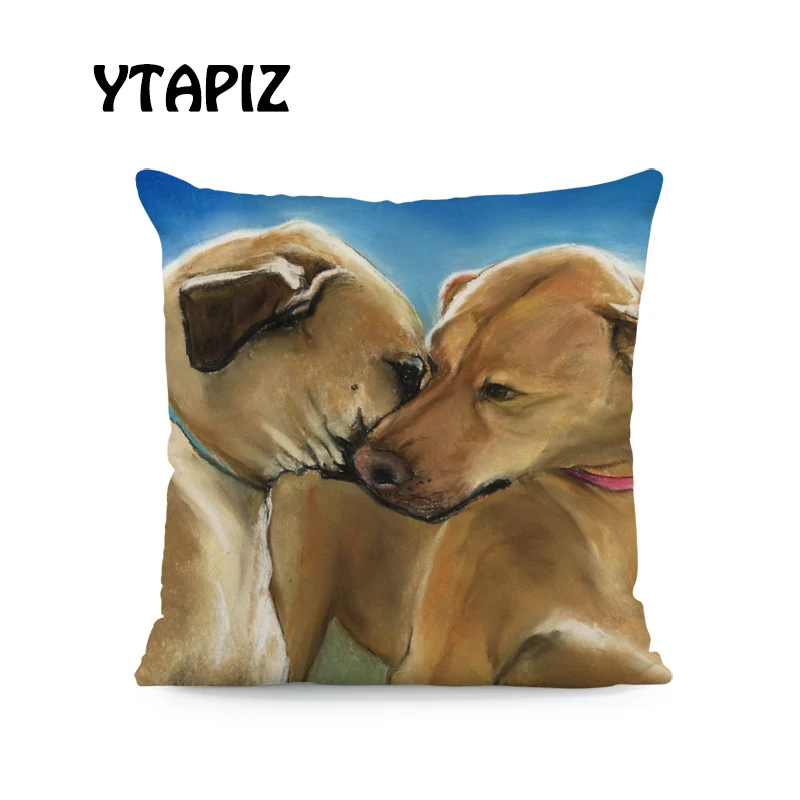 Милая наволочка для собаки золотистый ретривер собака мопс Чихуахуа бультерьер
