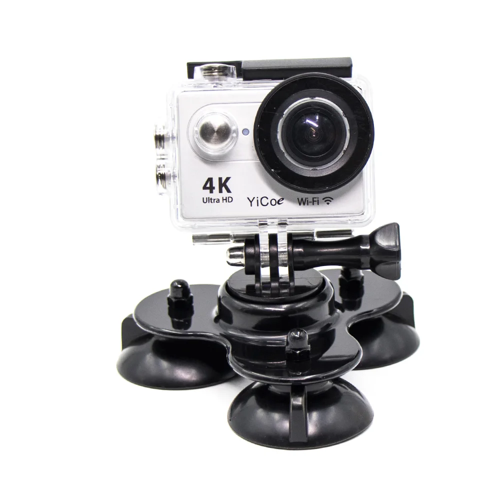 Съемный Трипод с тремя углами на присоске для Go pro Hero 5/4/3 SJCAM Sj4000 Xiaomi Yi 4k Gopro