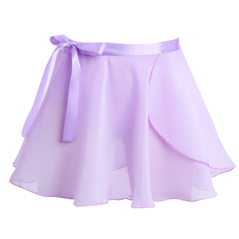 Girls Ballet Leotard Dancewear Cotton Long Sleeves Ballet Dance Class Gymnastics with Chiffon Tied Skirt Set Ballerina Clothing