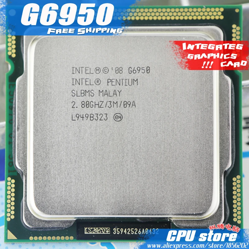 Бесплатная доставка оригинальный ресивер для процессора Intel Pentium G6950/2 93 ГГц/LGA1156/3