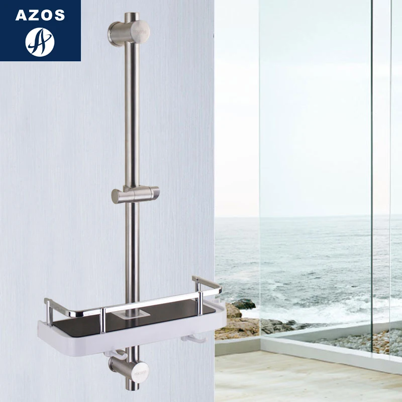 Azos штанга для душа SUS304 нержавеющая сталь никелевая матовая подъемная и осенняя