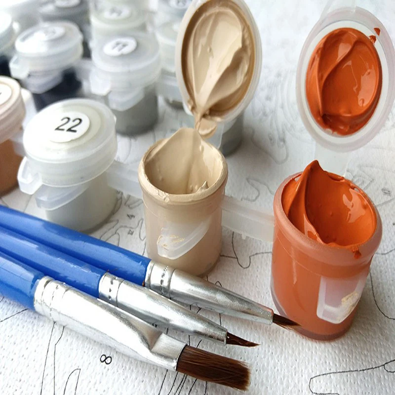 Каркасная лодка гардан пейзаж DIY Набор для рисования по номерам ручная роспись