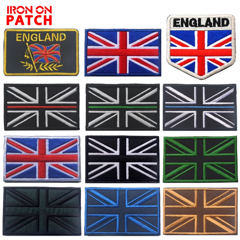 

British Flag Embroidered Patches United Kingdom UK National Flag Patch Military Tactical Badge Union Jack Flags Armband PATCH
