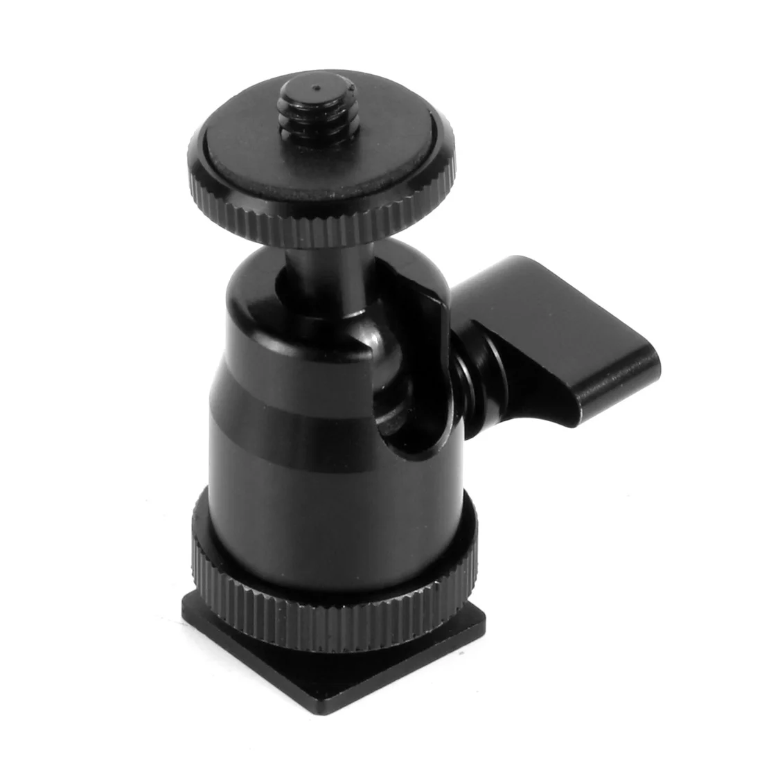 Алюминиевый сплав 360 Вращающийся Кронштейн для камеры Gopro штатив светодиодный светильник держатель вспышки шаровая Головка адаптер Горячий башмак крепление с замком