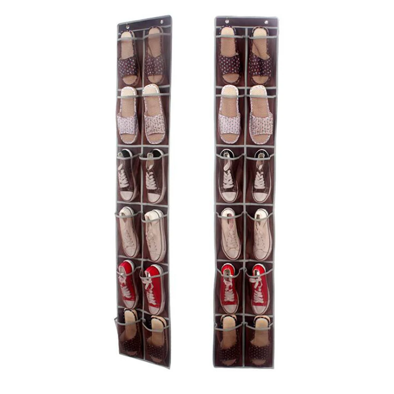 12 сетчатыми карманами большой Ёмкость двери складной висит хранения сумки шкаф