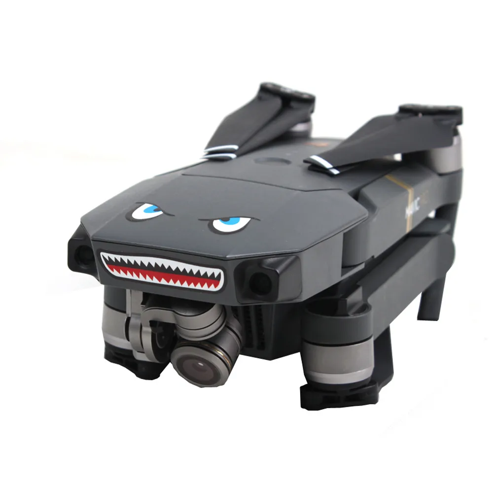 2 шт. Акула украшения водонепроницаемый Наклейка кожи Стикеры для DJI Mavic Pro RC Drone 20J Прямая поставка