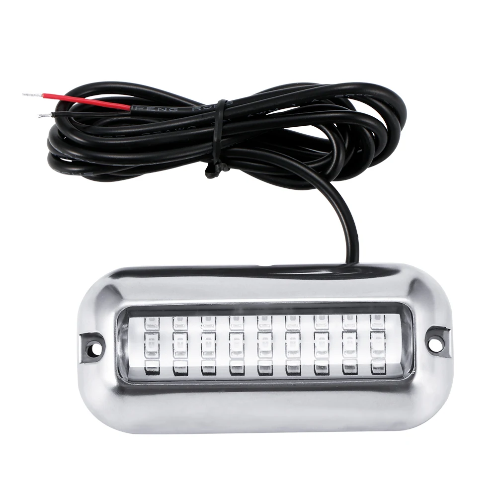 New 27 LED 50W White/Green/Blue Underwater Pontoon Boat Transom Fishing Light Underwater Waterpro Of Lamp Cover Waterproof