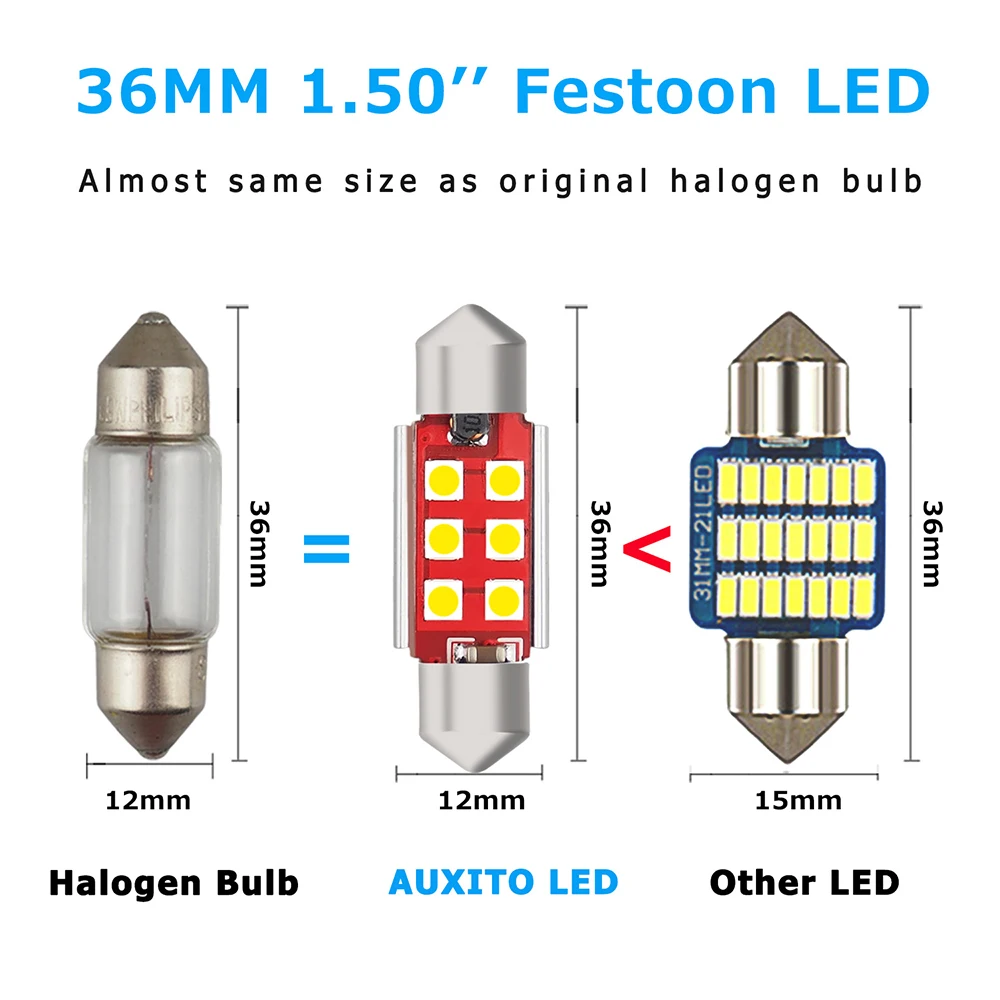 Гирлянда 36 мм светодиодный лампы C5W C10W 3030 SMD Canbus Error Free интерьера автомобиля