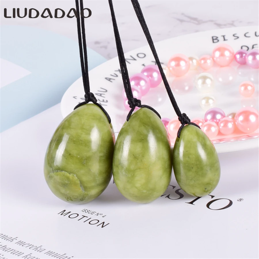 LIUDADAO Jade просверленные бусины 3 шт./компл. большие и маленькие яйца Yoni для женщин