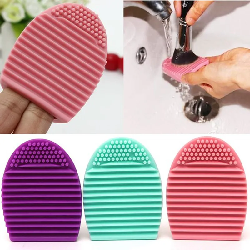 1 шт. кисти для чистки макияжа|brushegg clean brushes|makeup washing brushglove scrubber |
