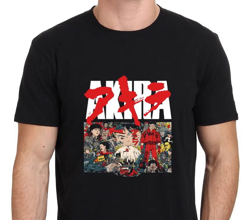 Акира kaneda аниме футболка Размеры S-XXL &quotкороткий рукав Футболка Забавный принт&quot
