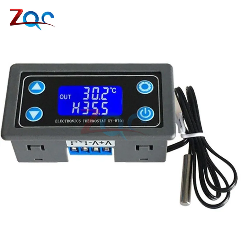 

10A Thermostat Digital Temperature Controller DC 6V-30V Thermal Regulator Thermocouple Thermostat LCD Display Sensor 12V 24V
