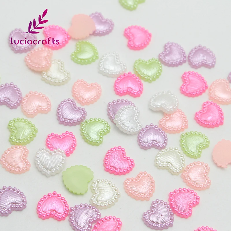 Lucia Craft 48 шт. жемчужные бусины в форме сердца для рукоделия аксессуары
