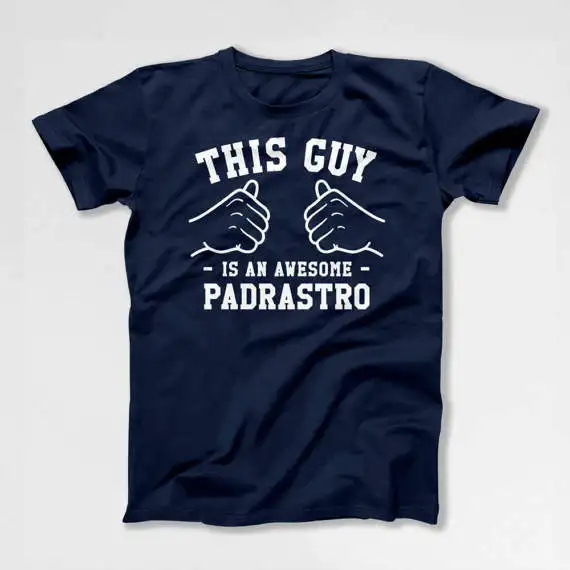 Футболка для папы и с надписью This Guy Is A Awesome Padastro семейная футболка подарки отцов