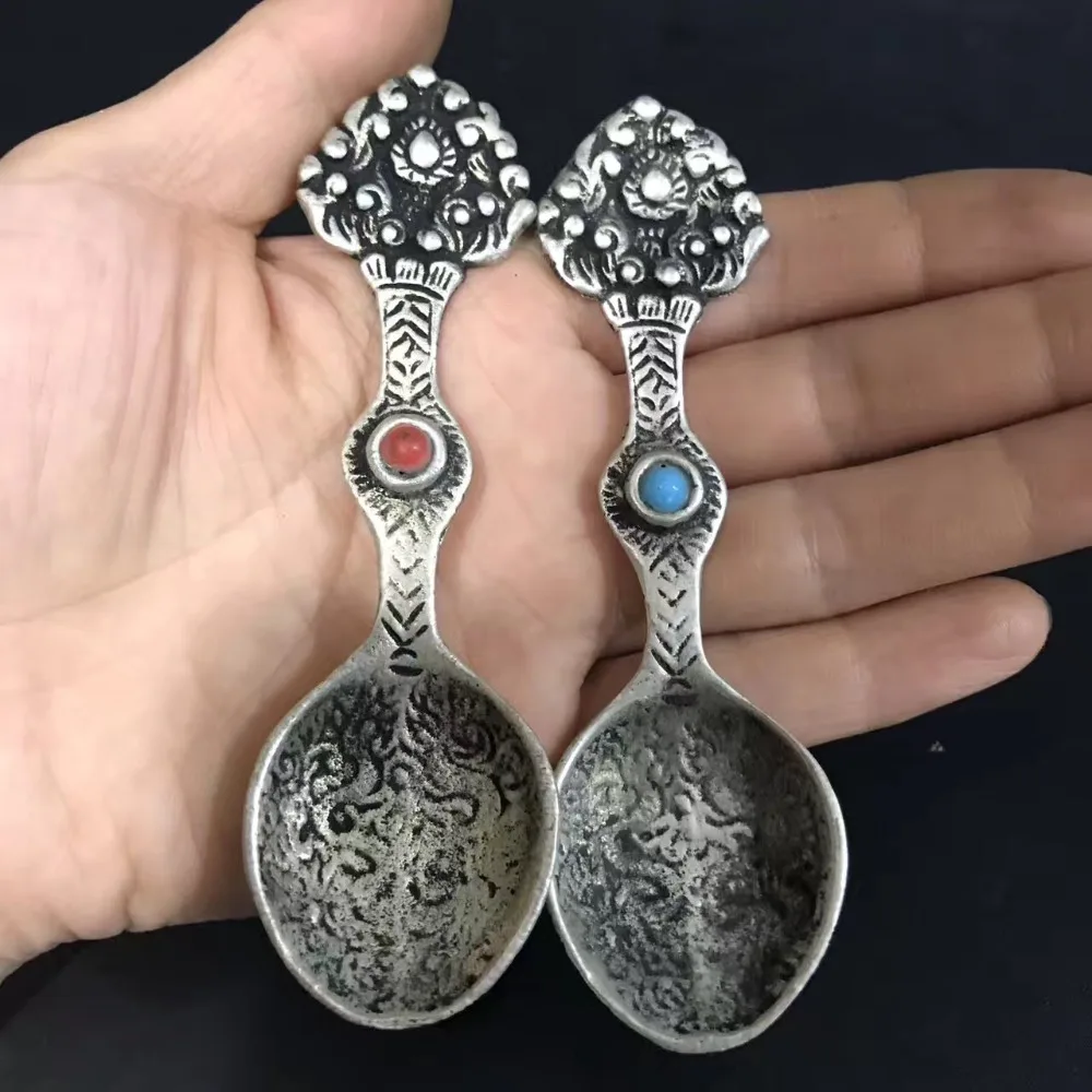 Антикварная коллекция старинных тибетских серебряных скульптур мебель сосновые