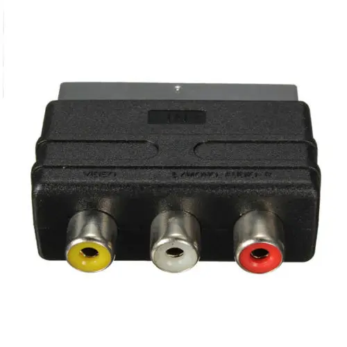Новый штекер RGB SCART на 3 RCA разъем A/V адаптер конвертер для ТВ DVD видеомагнитофон |