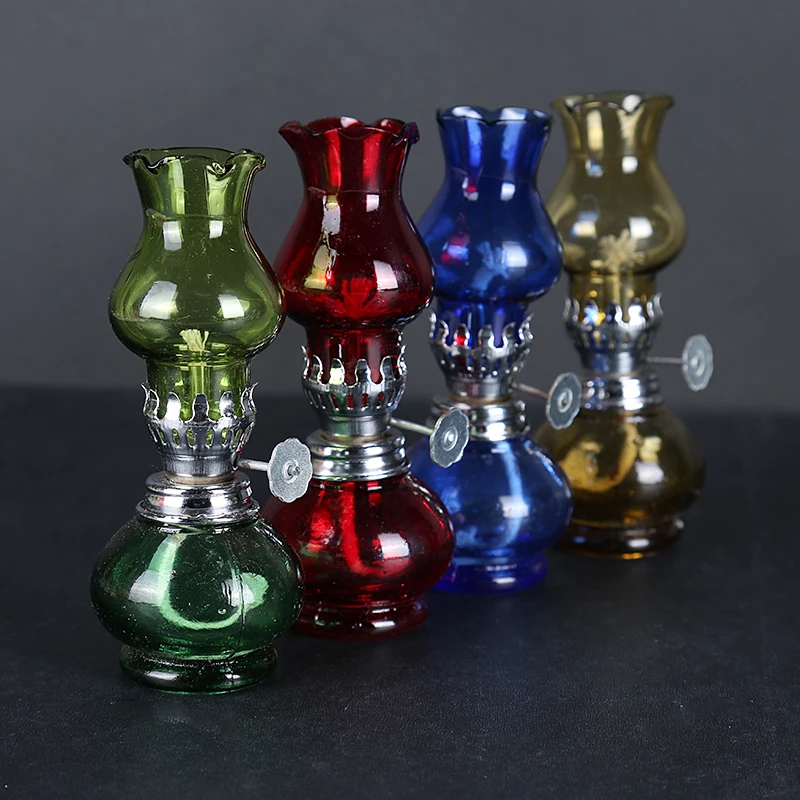 Стеклянный Железный фонарь в европейском стиле керосиновая лампа подсвечник для