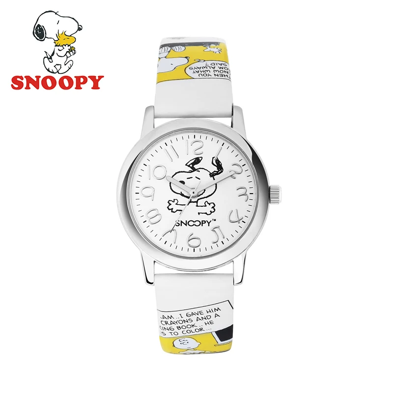 Snoopy, детские часы, детские часы для мальчиков, мультяшный ремешок, студенческие часы, Брендовые повседневные модные милые кварцевые наручные часы, водонепроницаемые