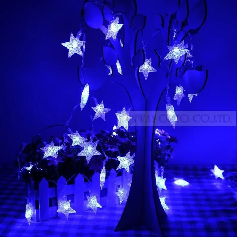 3 м 20LED батарея пятиконечная звезда управляемая сказочная гирлянда для наружного