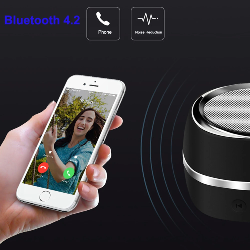 ZIENSTAR Bluetooth динамик беспроводной мини портативный с TF слот для карты телефонный