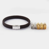 3pcs alloy strong magnetic clasp leather cord%c2%a0end%c2%a0clasp for 10mm flat leather cord diy bracelet jewelry making findings