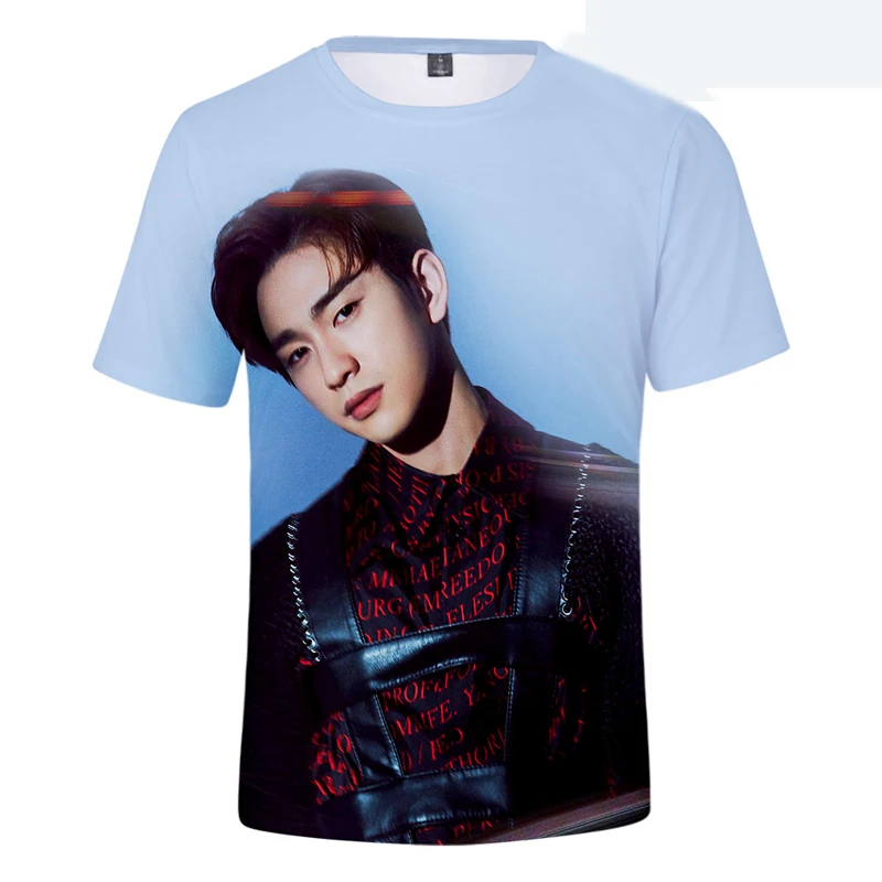 LUCKYFRIDAYF KPOP GOT7 Jackson новинка 2019 футболки с 3D принтом для мужчин и женщин летняя