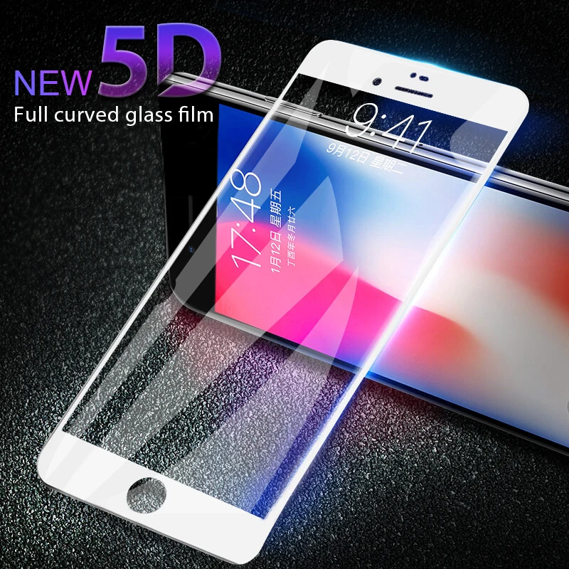 Закаленное стекло AOXIN 5D с закругленными краями для iPhone 8 Plus Защитная пленка экрана