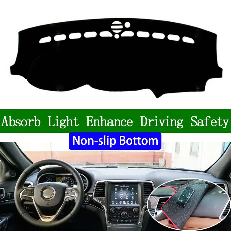 Нескользящая крышка приборной панели для Jeep Grand Cherokee SRT 2014 2015 2016 2017 2018