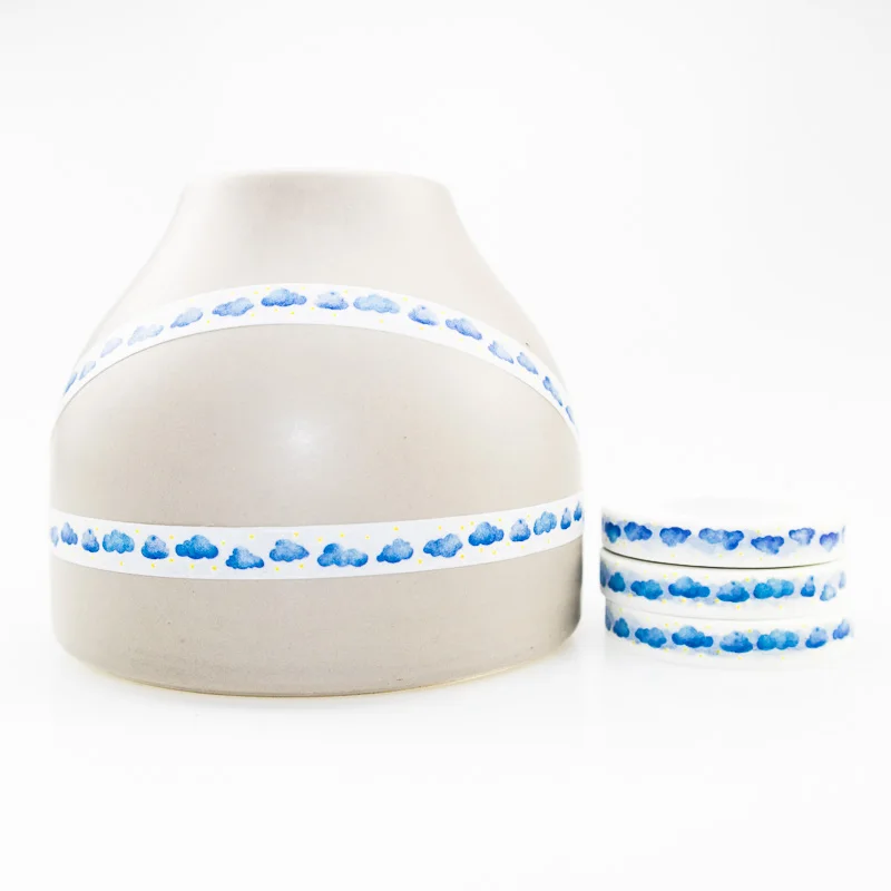 Малярная бумага тонкие ленты светло голубой цвет клейкая васи лента Набор сделай