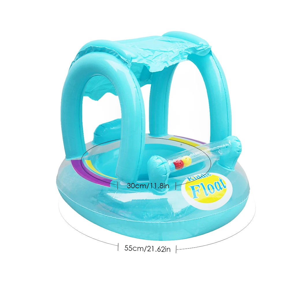 Детский бассейн, надувная подушка безопасности, солнцезащитный козырек, детское сиденье из ПВХ, детское сиденье, съемный зонт, мультяшный узор
