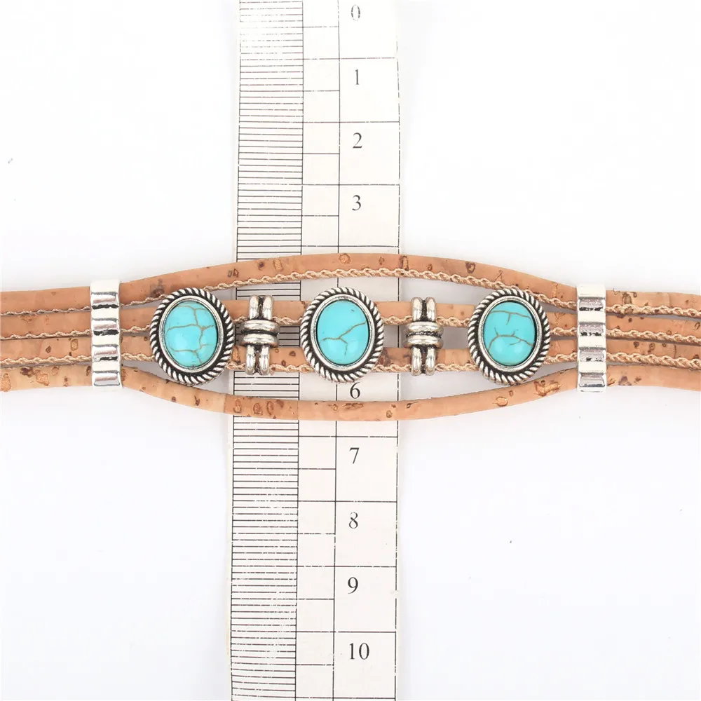 Натуральный пробковый браслет оригинальные каменные палочки ручной работы