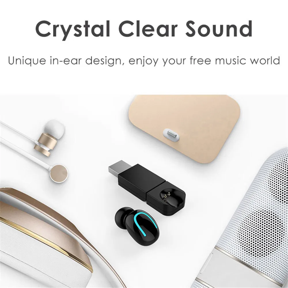 CUFOK Bluetooth вкладыши беспроводные мини наушники с USB Автомобильное зарядное