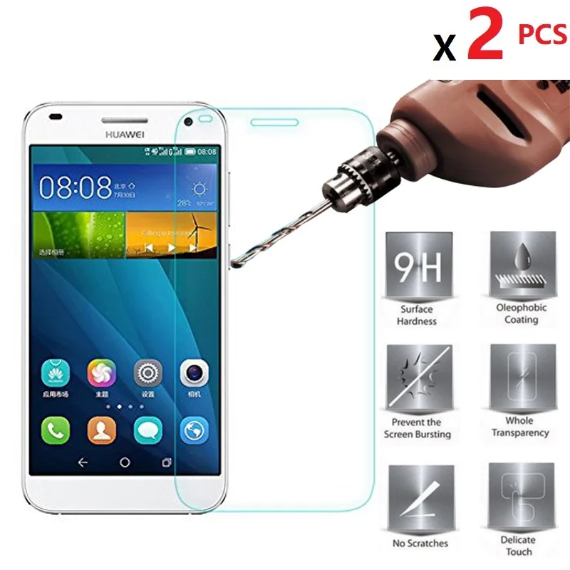 

Из 2 предметов закаленное Стекло Экран протектор для huawei для НУА Вэй слава 6 6Plus 6x 6C 6A 5 5A 5X для Honor 4C 4X 3X G750 с уровнем твердости 9H 2.5D 0,26 мм