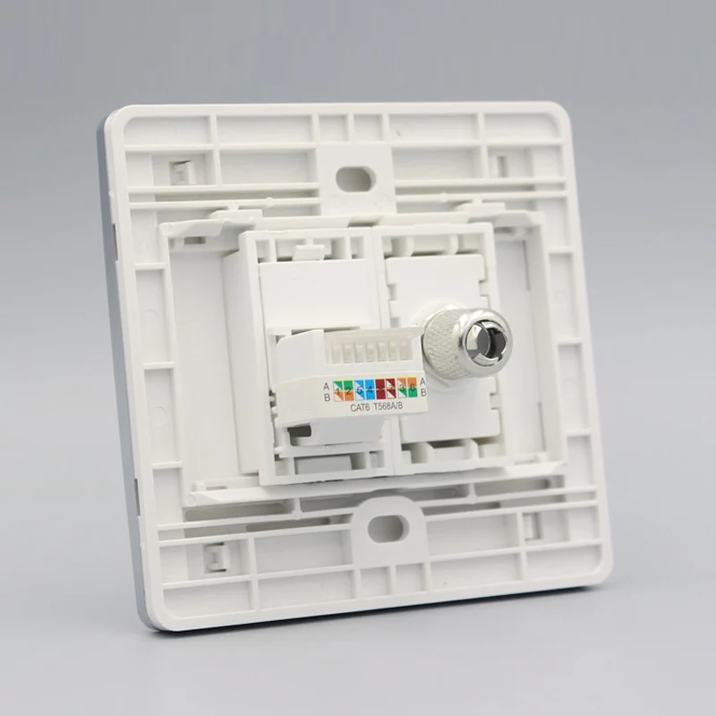 Качественная ТВ настенная телевизионная панель с CAT5E CAT6 RJ45 разъем лицевой панели