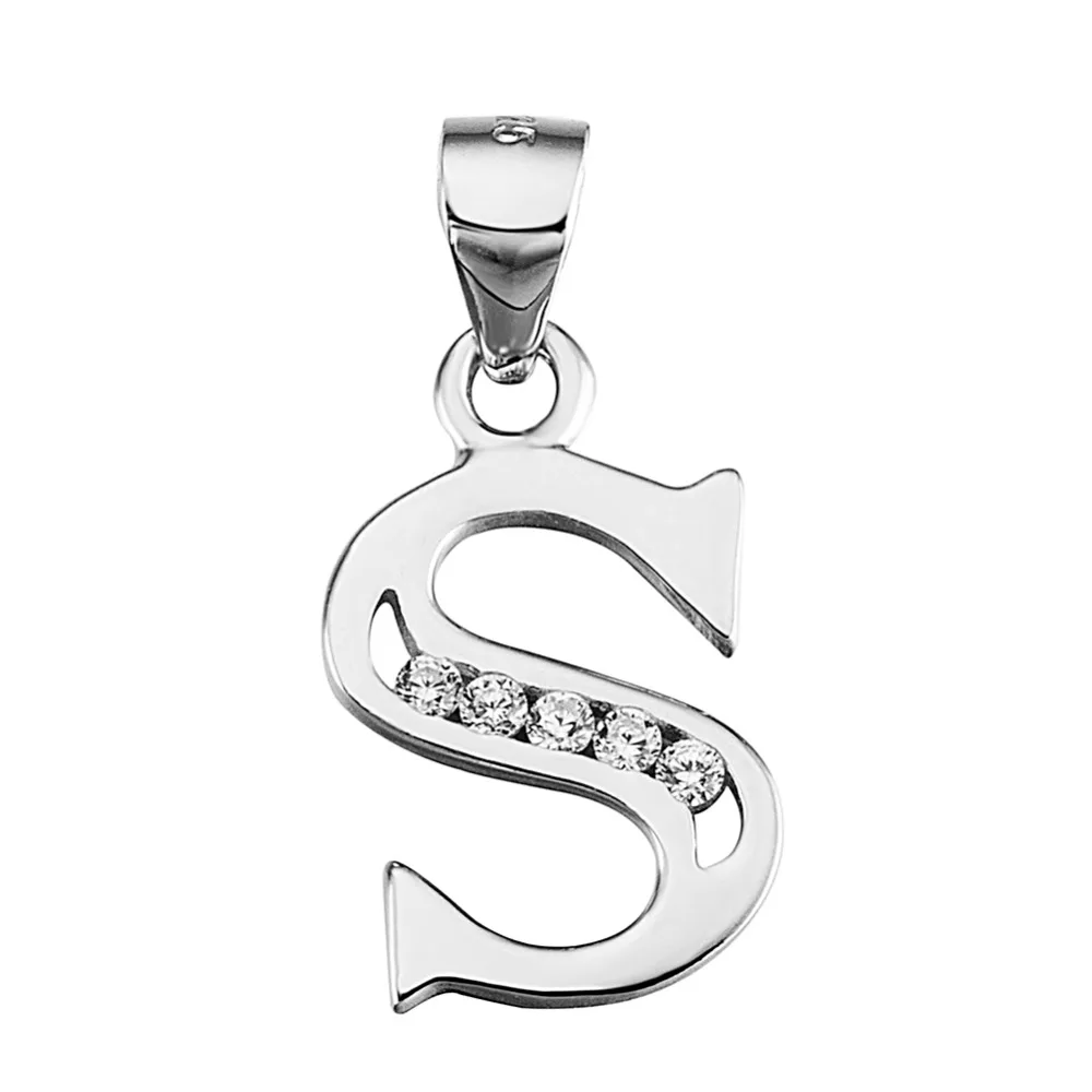 

925 Sterling Silver Pendant Crystal Capital S Necklaces Pendant Fashion Women Jewelry Dropshipping Clearance GND0168