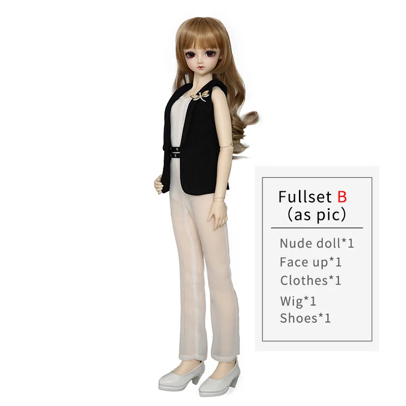 Fullset B as pic Volks Lieselotte 1/3 BJD кукла MSD высокое качество игрушки магазин смолы шарнир Кукла полный набор включая одежду парики глаза - Цвет: Fullset B as pic